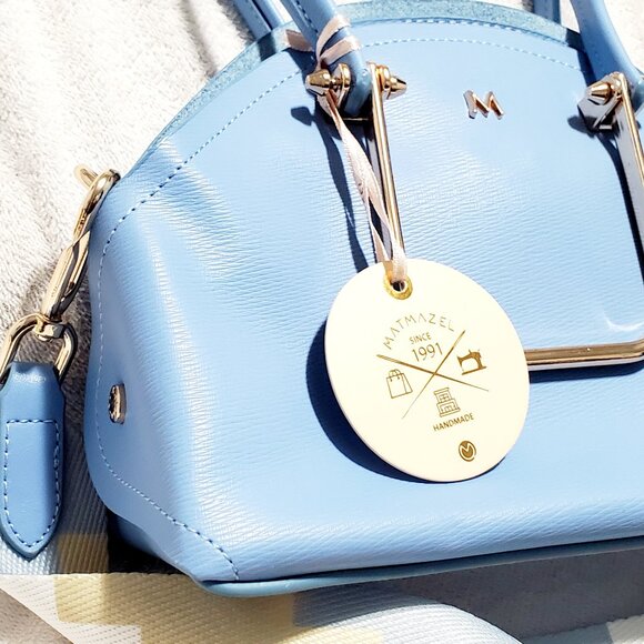 MATMAZEL "Gian" Metal Handle Hand & Shoulder Bag- Crossbody Purse - Picture 13 of 17